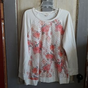 Madison and Berkeley Lace front sweatshirt